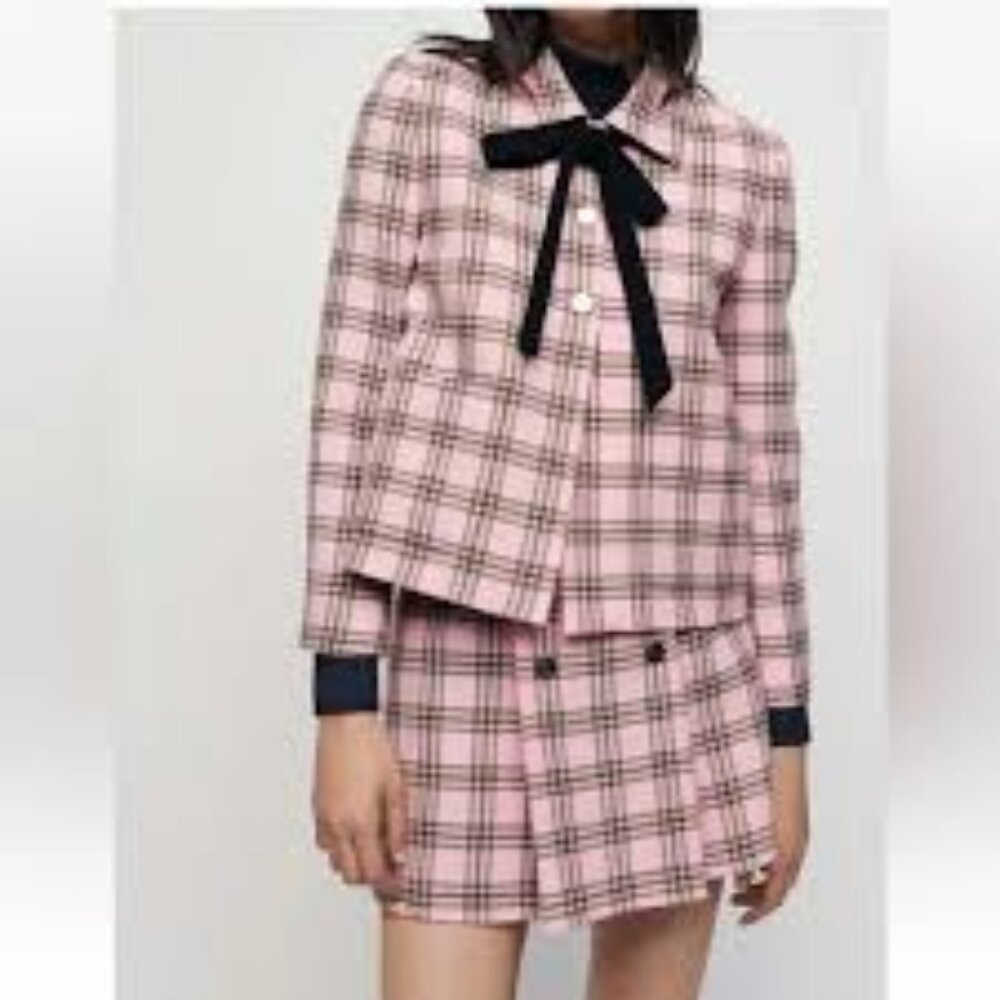 Maje pink tweed jacket NWT